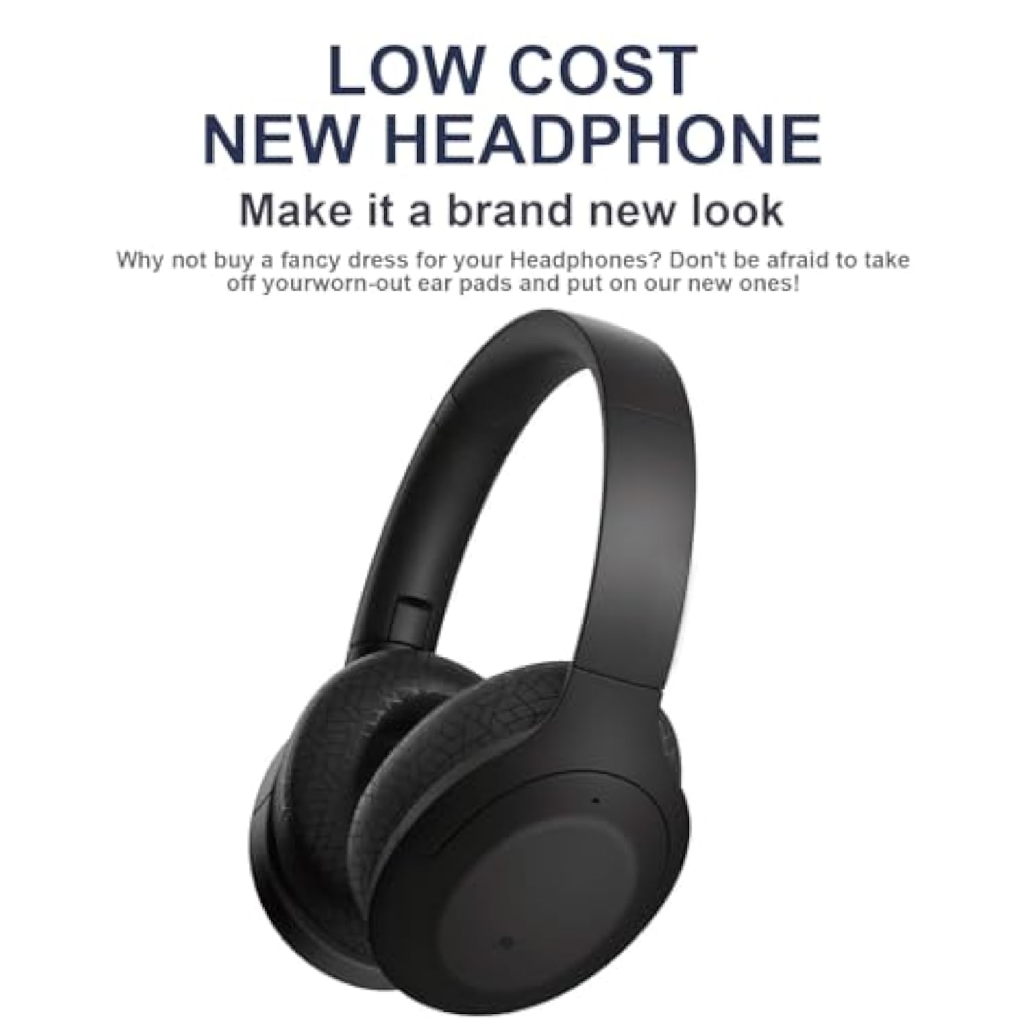 Wh-H910N Ear Pads Replacement Ear Cushions Compatible With Sony Wh-H910N Wh H910N H.Ear On 3 Wireless Headphones Softer Protein Leather High-Density Memory Foam Earpads Earmuffs Ear Cups Cover - Black