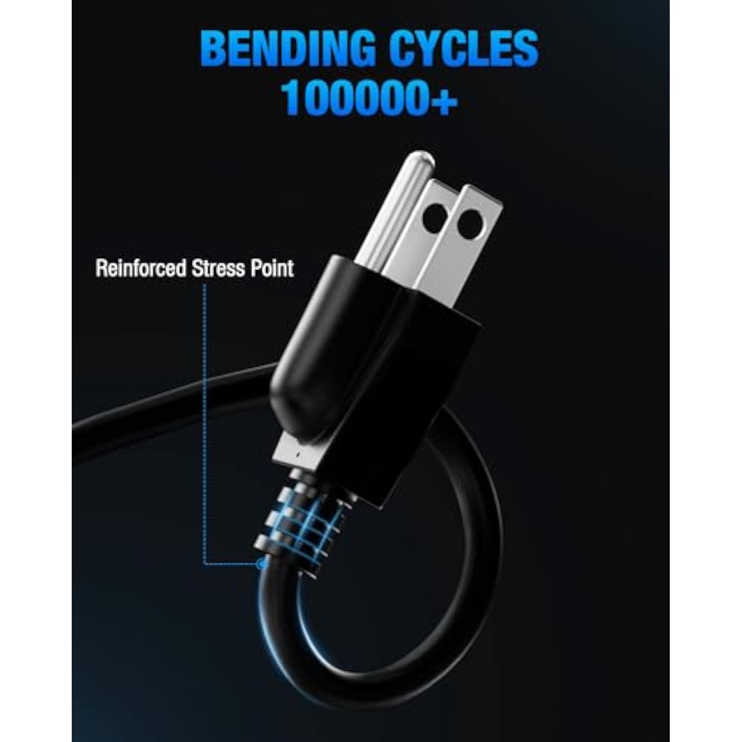 Heavy-Duty Power Station Charging Cable, Fast Charging Cable For Jackery Explorer 2000/1500/1000 Pro,Ecoflow Delta/River Series,Bluetti Eb3A;Anker 757/767,125Volt 15Amps Universal Ac Power Cord(6Ft)