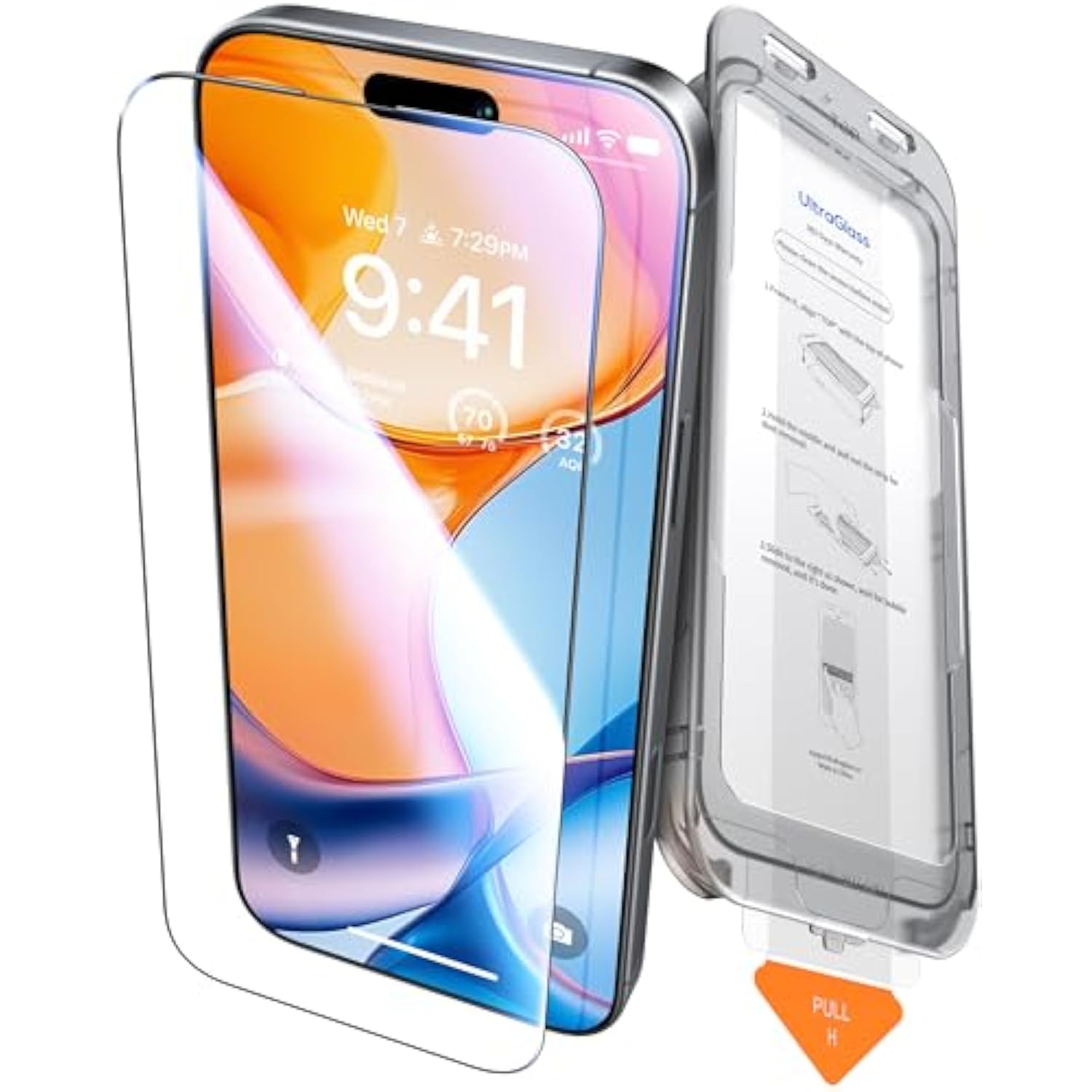 Unbreak Top 9H+ Glass For Iphone 16 Pro Screen Protector [100% Anti Glare & Military Grade Shatterproof] Screen Protector 16 Pro Tempered Glass Full Coverage, Longest Durable 16Pro, 1 Pack