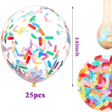 25-Pack Confetti Balloons for Birthday, Baby Shower & Family Party Decorations