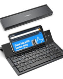 Foldable Bluetooth Keyboard, Wireless Tri-System Bluetooth Foldable Keyboard For Phones And Tablets(Black)