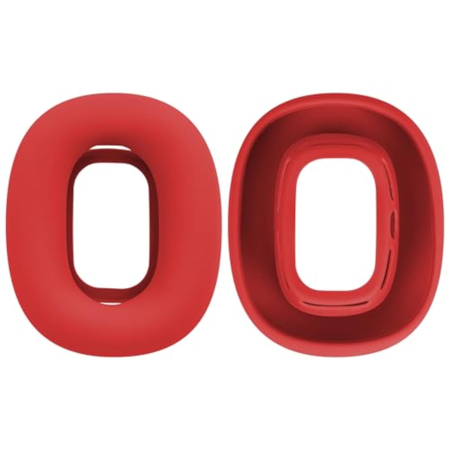 Geekria Silicone Earpad Covers Compatible with AirPods Max, Protector and Cushion Set, Easy No-Tool Installation (Red)