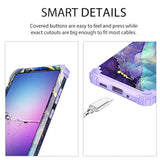 For Galaxy S20 Fe 5G Case,Three Layer Heavy Duty Shockproof Protection Hard Plastic Bumper +Soft Silicone Rubber Protective Case For Samsung Galaxy S20 Fe 5G,Purple