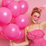Hot Pink Balloon Garland Kit: Magenta Latex Balloons, Party Decor (129 Piece Set)