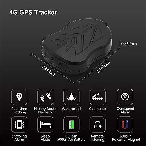 4G Gps Tracker For Vehicles, St-905L Strong Battery Anti-Theft Gps Tracker Waterproof Locator Real-Time Location Device For Car Motorcycle Truck Taxi With No Monthly Fee Tracking System