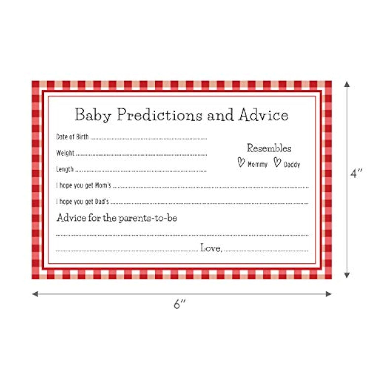 Bbq Baby-Q Predictions And Advice Baby Shower Cards - 24 Count