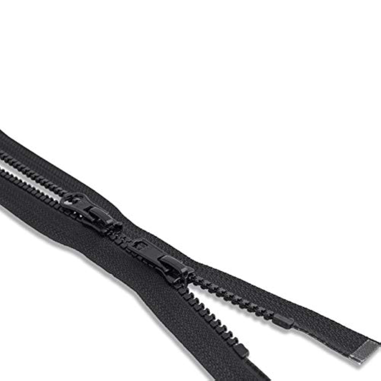 20 Inch Plastic Zipper Black 20” Heavy Duty Zippers Two Way Molded Pla