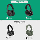 Geekria QuickFit Replacement Ear Pads Compatible with Bowers & Wilkins Px8, Px7 S2 (Do Not Fit Px7, Px7S2e) Headphones, Ear Cushions (White)