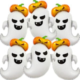 Halloween Foil Balloons: Pumpkin & Ghost Party Decorations (6pcs)