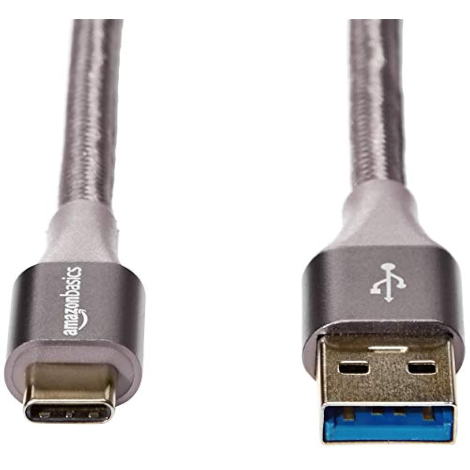 Usb-C To Usb-A 3.1 Gen 1 Fast Charger Cable, Nylon Braided Cord, 5Gbps High-Speed For Apple Iphone 16/15, Ipad, Samsung Galaxy, Tablets, Laptops, 10 Foot, Dark Gray