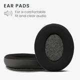 kwmobile Replacement Ear Pads Compatible with Sony WH-CH700N / WH-XB900N / WH-CH710N / WH-CH720N / MDR-10R (Set of 2) - Cooling Gel Earpads - Black