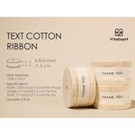 Thank You Cotton Ribbon 5/8 Inch Natural Handmade Frayed Fringe Ribbons 15 Yd For Thanksgiving Day Gift Wrapping Crafts Flower Bouquets Decor