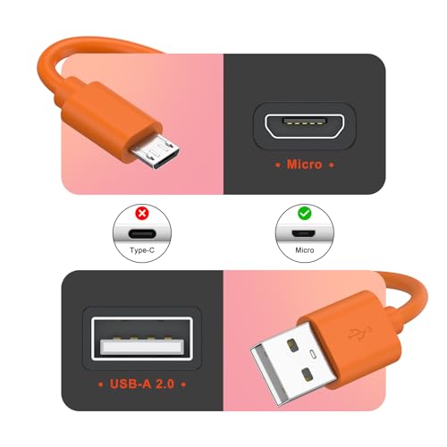 Charging Cable for Ring Doorbell (2020 Release) 2/3/3 Plus/4, Video Doorbell Pro/Plus, Micro USB Charging Cord Wire Power Door Bell 2nd Gen