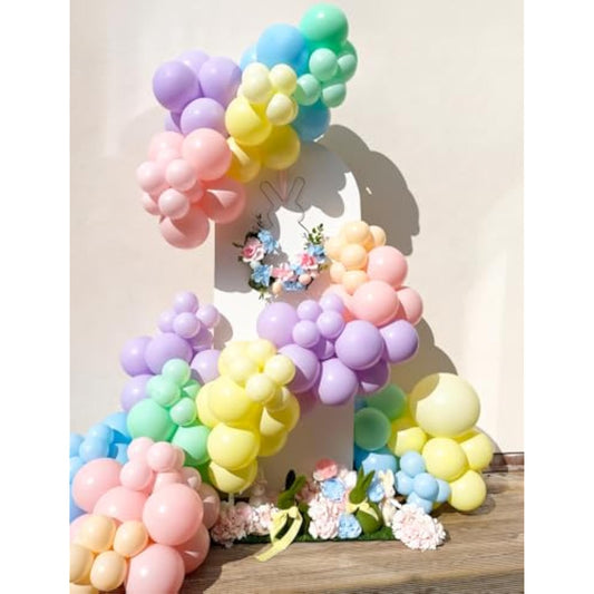 Pastel Rainbow Balloons Arch Garland Kit, Macaron Balloon Arch Kit,18/12/5 In Pastel Spring Balloon Arch For Unicorn Themed Party,Spring Birthday Party, Baby Shower, Wedding Supplies