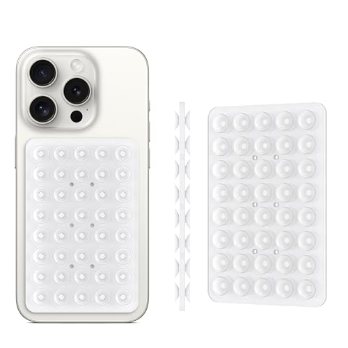 Double Sided Silicone Suction Phone Holder Mount, Silicon Accessory for iPhone and Android, Hands-Free Mirror Shower Phone Holder, TikTok Videos and