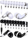 100-Pack Bulk Earbuds for Classroom & Library Individually Sealed Wired Headphones for School Students, Testing Centers & Training