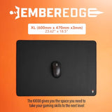 Kx100 Pro Gaming Mouse Pad – Hybrid Cloth Surface For Speed & Control | Durable Anti-Fray Stitching, Low Static Friction, Non-Slip, & Liquid Resistant | Xl 600X470X3Mm Ships Flat