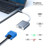 Benfei Usb C To Vga Adapter, Thunderbolt 3/4 To Vga Adapter Compatible With 15 Pro/Max, Macbook Pro/Air 2023, Ipad Pro, Imac, S23, Xps 17, Surface Book 3 And More [Aluminium Shell,Grey]