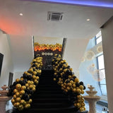 60 Pack Black Gold Latex Balloons 12 Inch Metallic Confetti Party Decorations