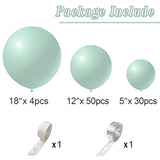 Pastel Mint Green Balloons - 84Pc Kit: 5", "12", "18 Inch Arch Garland - Happy Birthday, Baby Shower, Wedding Decorations