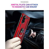 Military Grade Drop Impact For Samsung Galaxy Note 20 Case Note 20 5G Case 360 Metal Rotating Ring Kickstand Holder Armor Heavy Duty Shockproof Case For Galaxy Note 20 5G Phone Case (Sliver)