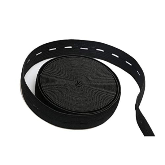 Button Hole Elastic Spool 3/4-Inch Wide Knit Stretch Band And 10Pcs Re