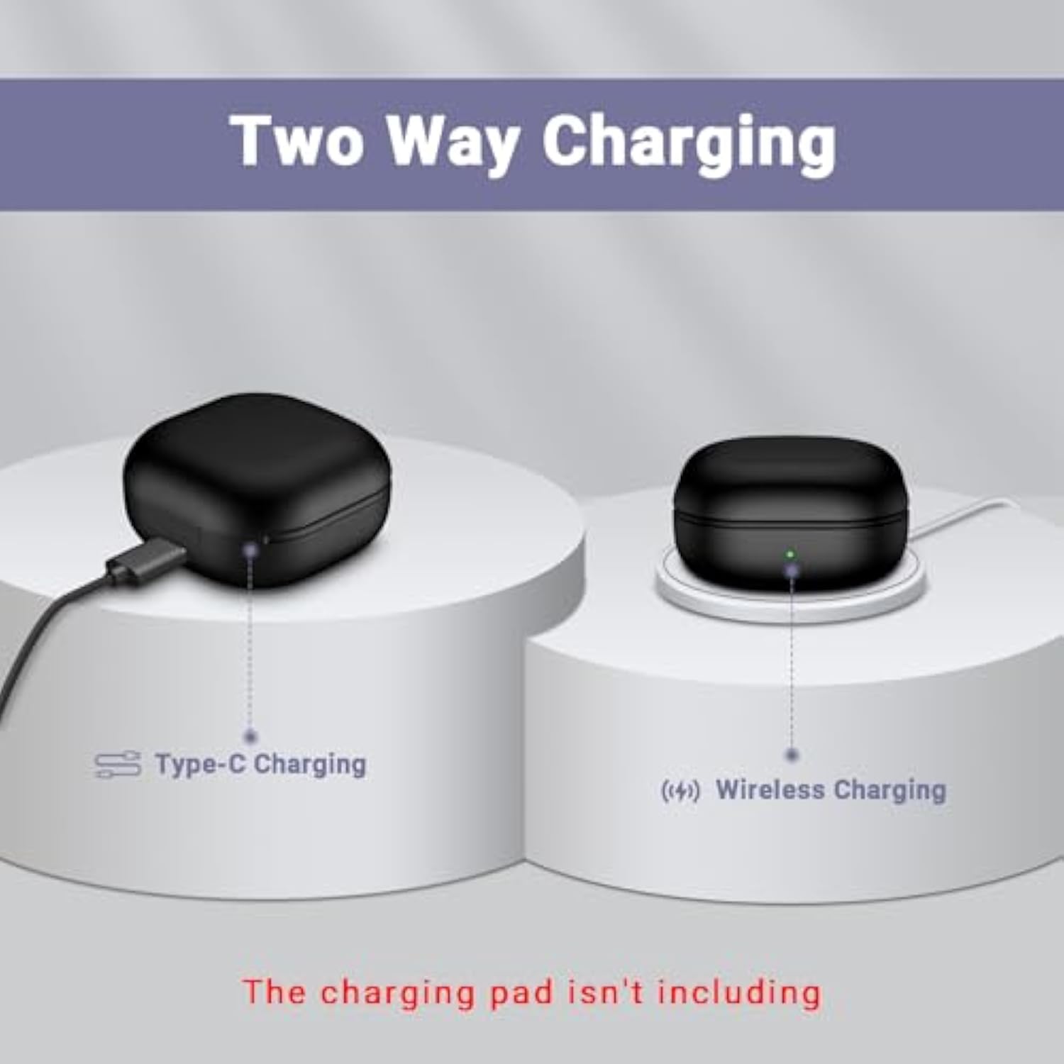 Charging Case Compatible With Samsung Galaxy Buds 2 Sm-R177 – 770Mah Battery, Wireless & Wired Charging, Led Indicator, Fast Charging