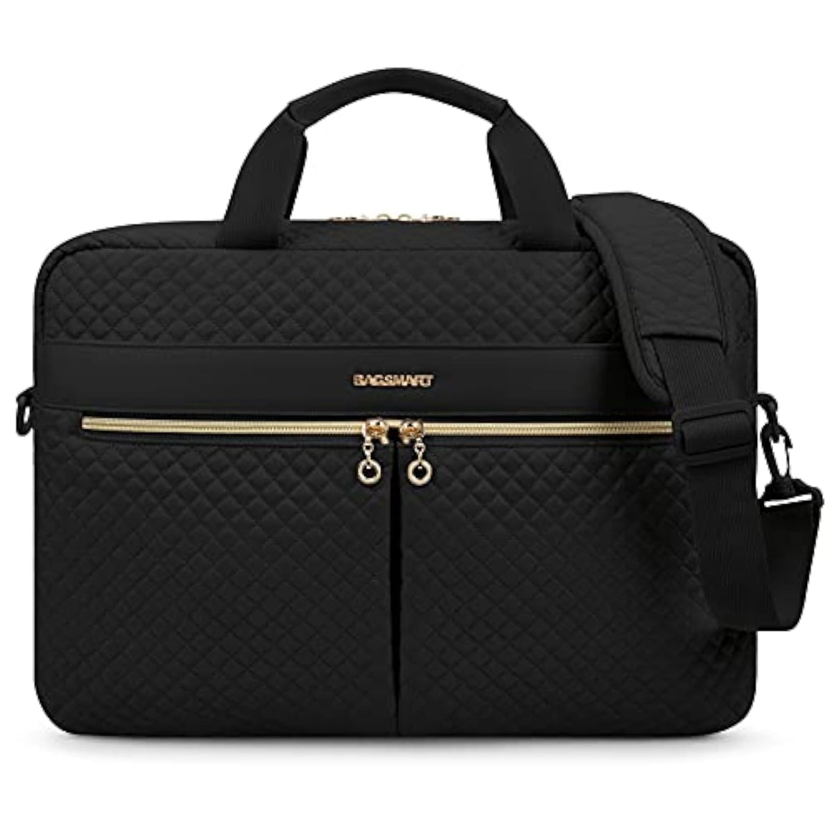 Bagsmart 17.3/15.6 Inch Laptop Bag, Briefcase For Women Computer Messenger Bag Office Travel Business, Black