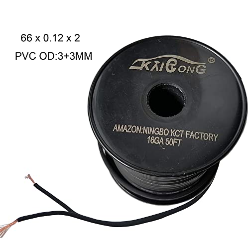 16AWG Gauge Speaker Cable Speaker Wire Black 50FT