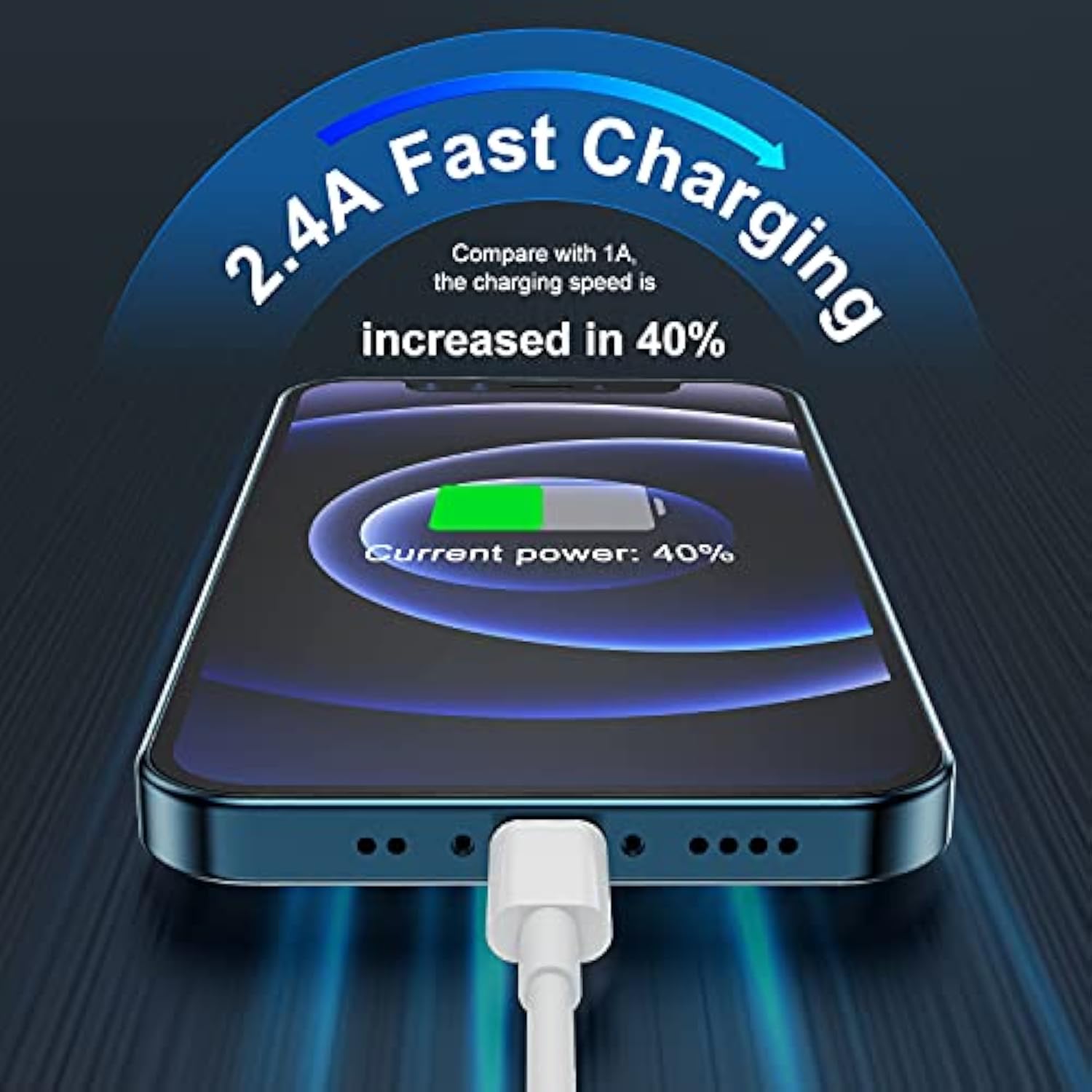 10Ft Apple Charger Cable, Long Apple Lightning To Usb Cable 10 Feet,Fast Iphone Charging Cord 10 Foot For Apple Iphone 14 Pro Max/14 Plus/14/13/12/11 Pro/11/Xs Max/Xr/8/7/6S/6/5S/Se Ipad Original