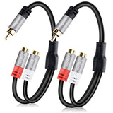 Rca Splitter Y-Rca Cable, 1 Rca Male To 2 Rca Female Audio Speaker Y Adapter,