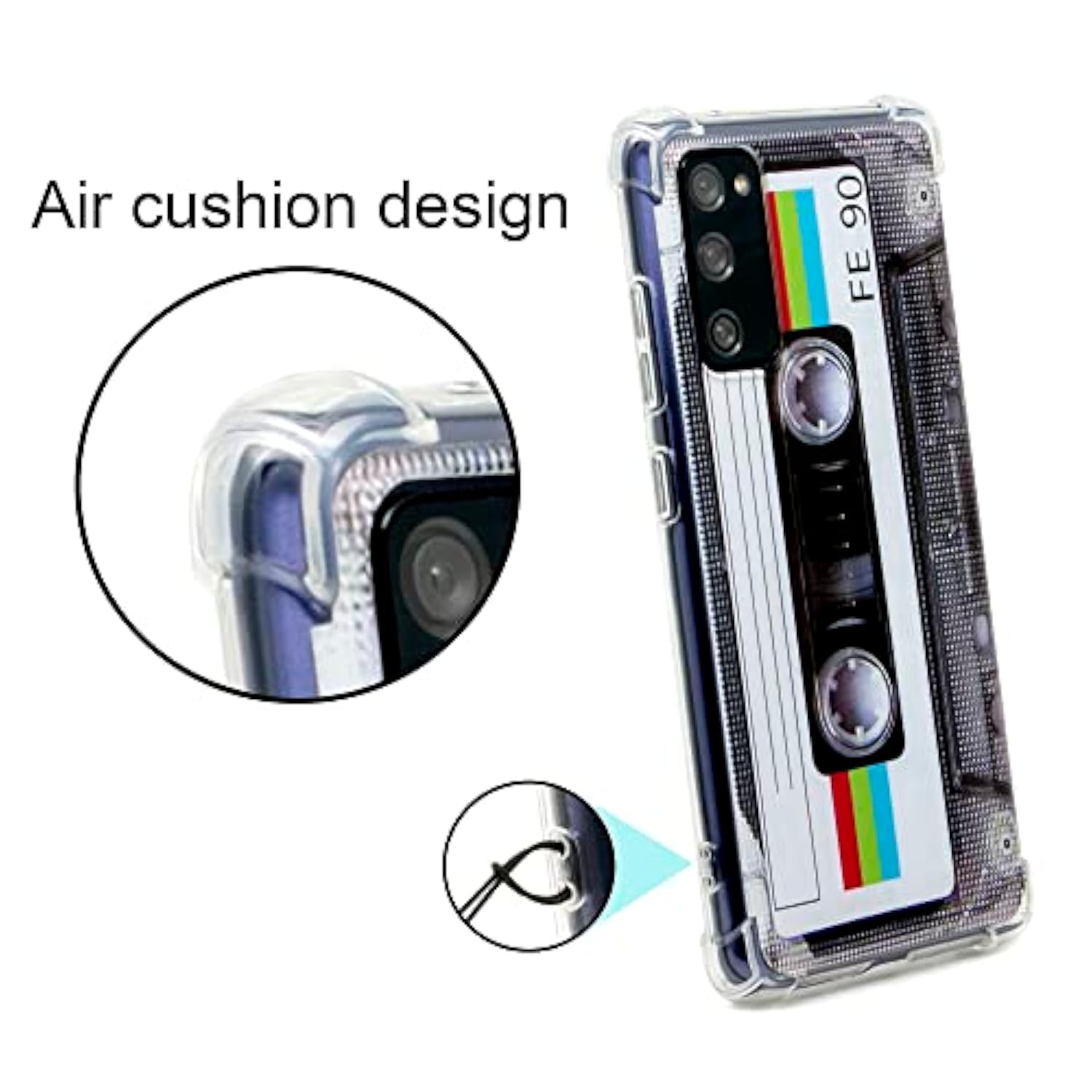 Case For Galaxy S20 Fe With Reinforced Corners Tpu Soft Bumper Retro Cassette Tape Case Compatible With Samsung Galaxy S20 Fe