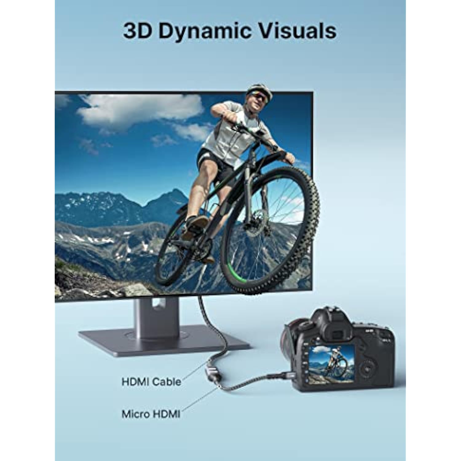 Micro Hdmi To Hdmi Adapter, Micro Hdmi Male To Hdmi Female Adapter Cable, 4K@6