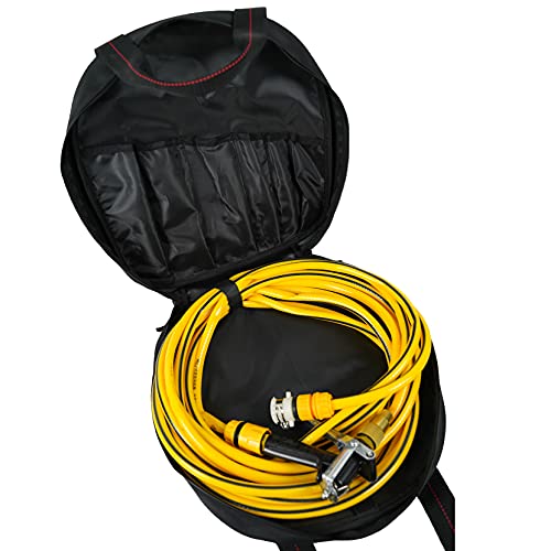 Jumper Cable Organizer, 14.5 X 14 Inch, Large Capacity For Cables, Cords And Hoses, Black
