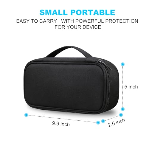 Electronic Organizer Travel Cable Organizer Bag Pouch Tech Electronic Accessories Carry Case Portable Double Layers Charger Case For Cable, Cords, Charger, Earphone, Power Bank, Black