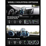 Wireless Car Charger, 15W Fast Charging Car Phone Holder Charger Auto-Clamping Air Vent Car Phone Holder With Blue Led Backlit For Iphone 16 15 14 13 12, Samsung S24 S23 S22, Etc