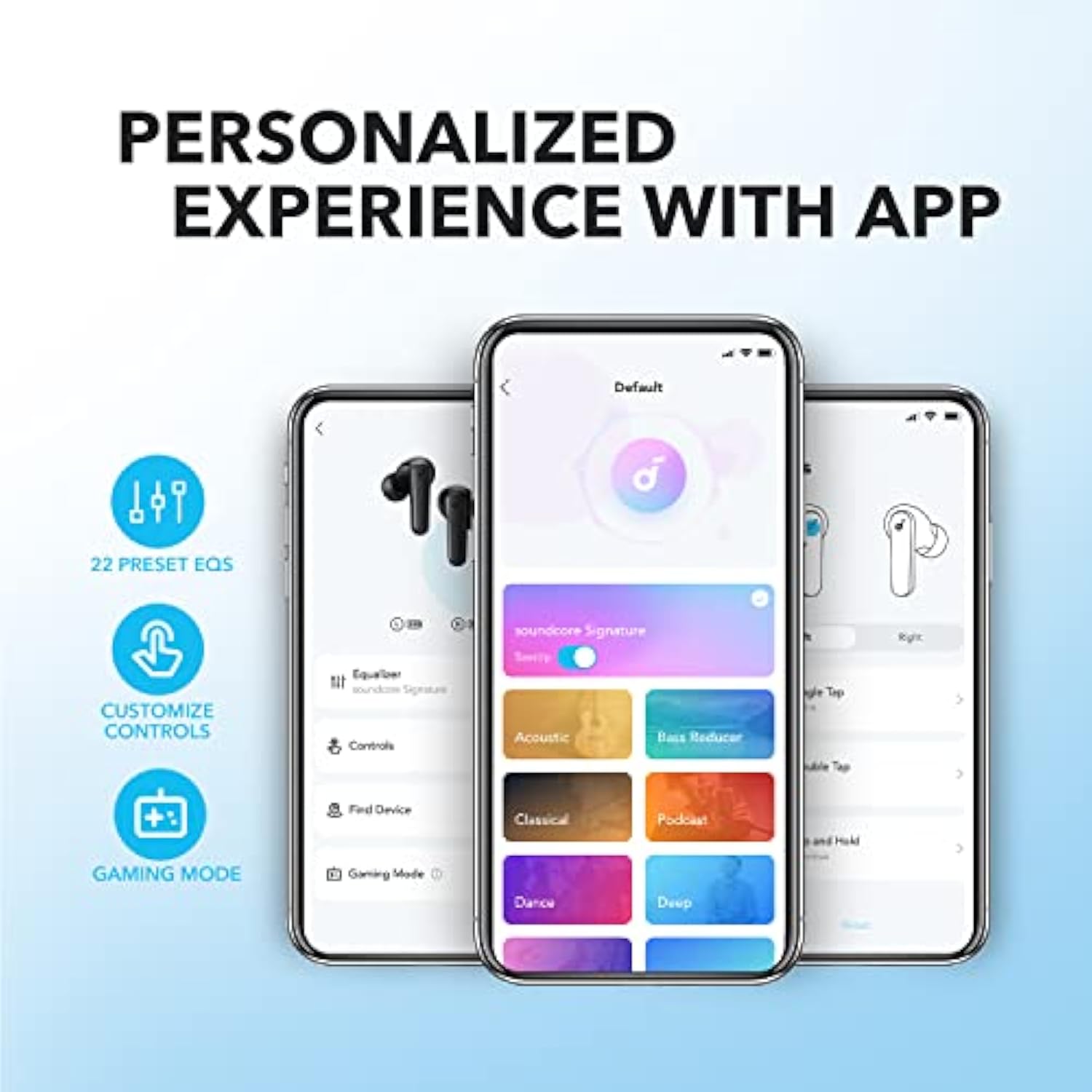 P20i Wireless Earbuds, 10mm Bass, Bluetooth 5.3, 30H, 2 Mics, Water-Resistant