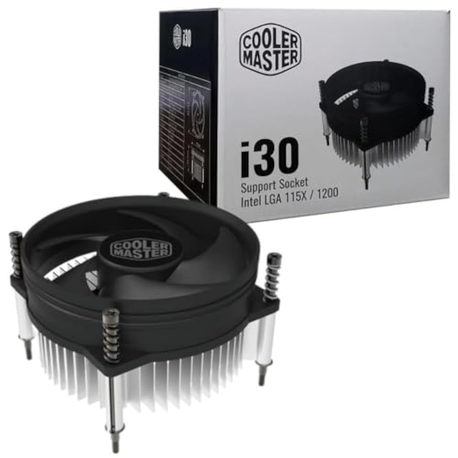 Cooler Master I30 Cpu Cooler - 92Mm Low Noise Cooling Fan & Heatsink (Rh-I30-26Fk-R1)- For Intel Socket Lga 1150/1151 / 1155/1156 (I30)