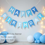 First Birthday Decorations for Boy, Complete Set with Banner, Balloons, Cake Topper