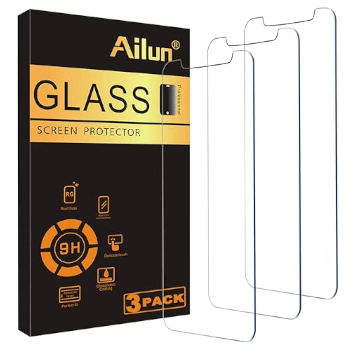 3-Pack iPhone 11 Pro Max/Xs Max 6.5 Inch Tempered Glass Screen Protector