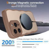 Magnetic For Iphone 16 Pro Max Case 2024 [Compatible With Magsafe] Translucent Matte Cute Curly Wavy Anti-Slip Bumper Women Men Girls Boys Phone Cover For 16 Pro Max 6.9", Desert Titanium