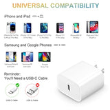 [3 Pack] Usb C Charger Block, Iphone 16 Charger Block 20W Pd Power Adapter For Iphone 16/16Pro/16Pro Max/16Plus/15/14/13/12/11/ Xs/X, Ipad And More