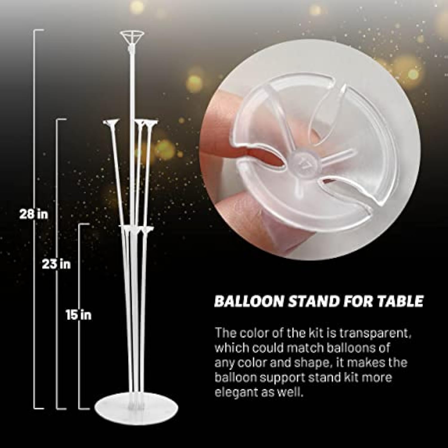 Balloon Stand Kit (4-Pack): Tabletop Party Decorations