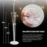 4 Sets Balloon Stand Kit For Table, Balloon Sticks With Base Birthday Graduation Party Decorations Wedding