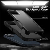 JETech Case for iPhone 14 6.1-Inch, Heavy Duty Dual-Layer Rugged Protection, Shockproof Protective Tough Phone Cover with Matte Back (Black)