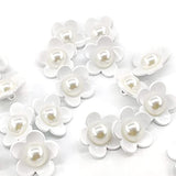 Cute White Flower Shank Sewing Buttons 20 Pcs - 25Mm, 1"