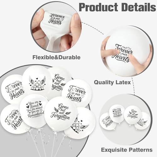 36 PCS Peace Funeral Memorial Balloons Remembrance Balloons Release in Sky