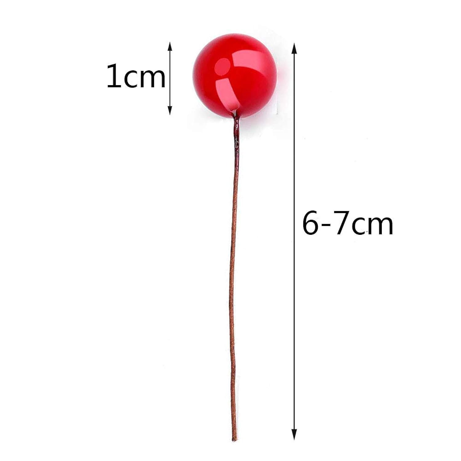 Artificial Holly Berries, 10 Mm Fake Berries Decor On Wire For Christmas Tree Decorations Flower Wreath Diy Craft Use 300 Pieces (Red)
