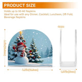 Snowman Christmas Tree Napkin Holder For Table Kitchen Decor Acrylic Paper Napkin Holders For Tissue Dining Room Indoor Outdoor Party Holiday Accessories
