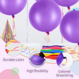 24 Pcs Purple Punch Balloons Bounce With Rubber Band Handle Punching Balloon Heavy Duty For Birthday Party Favors, Kids (Purple)